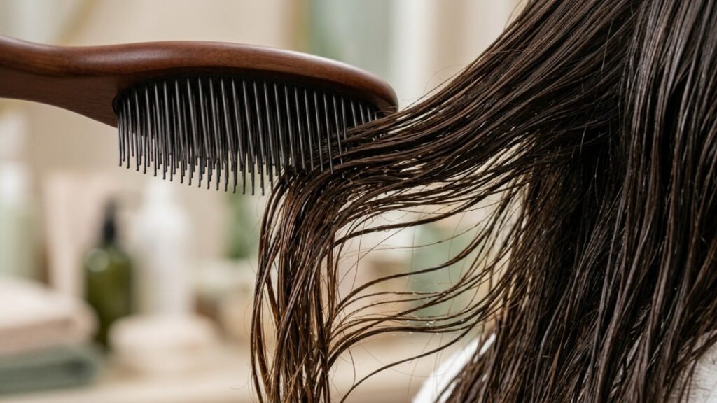Cabelo molhado: escova errada aumenta quebra sem você notar